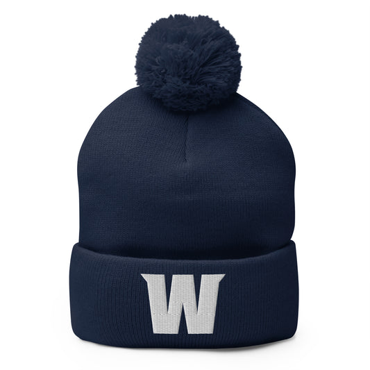 Wawona "W" Pom-Pom Beanie