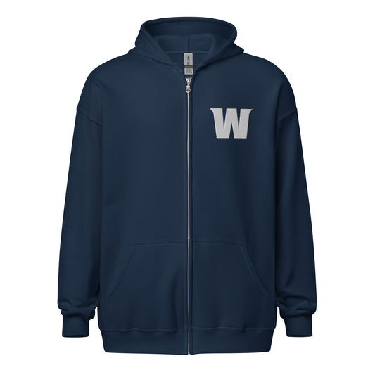 Wawona "W" Unisex heavy blend zip hoodie