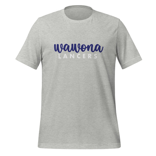 Wawona Lancers Cursive Unisex t-shirt